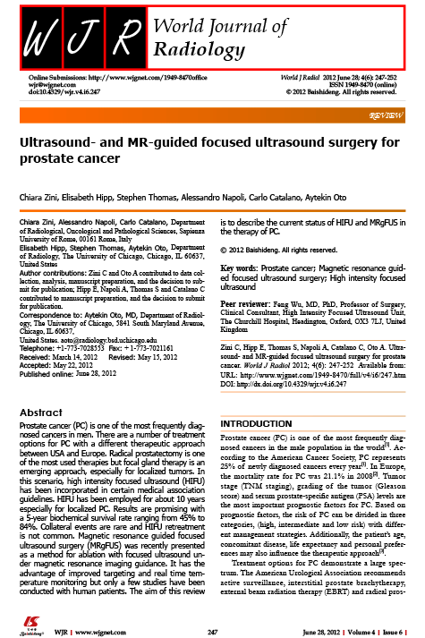 Ultrasound- and MR-guided focused ultrasound surgery for prostate cancer